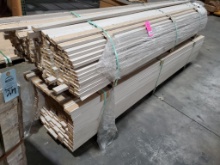 Large Lot of Bundled Wood Door Component Strips, 96 Inch Length