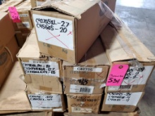 Qty 7 boxes of assorted lug nuts.