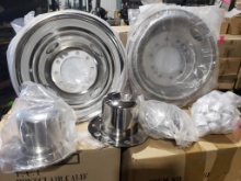 Qty 3 sets - Topline 42-1610HP Chrome Wheel Cover Sets with Center Caps.