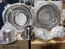 Qty 3 - Topline 42-1610HP Chrome Wheel Cover Sets with Center Caps.