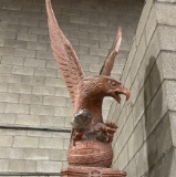 HANDCARVED MARBLE EAGLE STATUE - AS IS