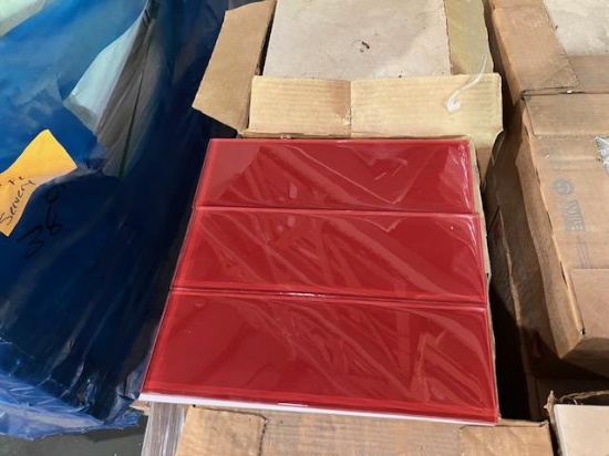Glass Tile - Fire Engine Red - Mosaic - Glossy