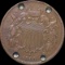 1865 Two Cent Piece ABOUT UNCIRCULATED