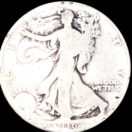 1916 Walking Half Dollar NICELY CIRCULATED