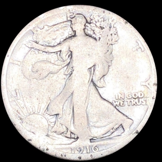 1916 Walking Half Dollar NICELY CIRCULATED