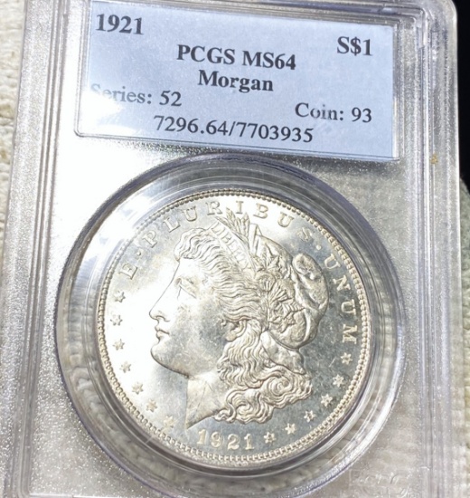1921 Morgan Silver Dollar PCGS - MS64