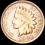 1901 Indian Head Penny CLOSELY UNCIRCULATED