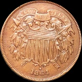 1864 Two Cent Piece CLOSELY UNCIRCULATED