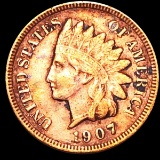 1907 Indian Head Penny ABOUT UNCIRCULATED