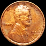 1933 Lincoln Wheat Penny ABOUT UNCIRCULATED