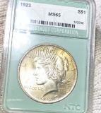 1923 Silver Peace Dollar NTC - MS65