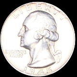 1945-S Washington Silver Quarter UNCIRCULATED