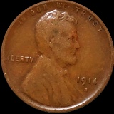 1914-S Lincoln Wheat Penny LIGHTLY CIRCULATED