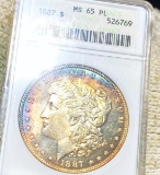 1887 Morgan Silver Dollar ANACS - MS 65 PL