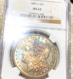 1880-S Morgan Silver Dollar NGC - MS63
