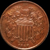 1867 Two Cent Piece UNCIRCULATED