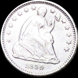 1859-O Seated Half Dime ABOUT UNCIRCULATED