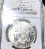 1921 Morgan Silver Dollar NGC - MS62