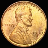 1938-S Lincoln Wheat Penny CLOSELY UNCIRCULATED