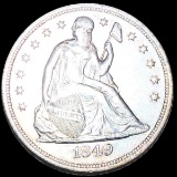 1849 Seated Liberty Dollar CLOSELY UNCIRCULATED
