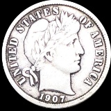 1907 Barber Silver Dime NICELY CIRCULATED