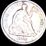 1866-S Seated Half Dime CLOSELY UNCIRCULATED