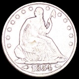 1854 Seated Half Dollar LIGHTLY CIRCULATED