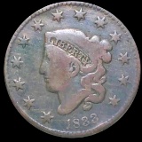 1833 Coronet Head Large Cent NICELY CIRCULATED