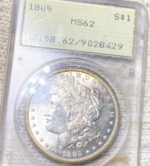 1885 Morgan Silver Dollar PCGS - MS62