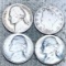 Lot of 4 Nickels 1883, 1939-D, 1943-P, 1945-S