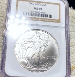 2007 Silver Eagle NGC - MS69
