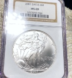 2007 Silver Eagle NGC - MS69