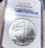 2007 Silver Eagle NGC - GEM UNCIRCULATED