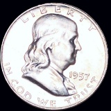 1957-D Franklin Half Dollar CLOSELY UNCIRCULATED