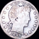 1898-S Barber Silver Quarter NICELY CIRCULATED