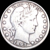 1893 Barber Silver Quarter LIGHTLY CIRCULATED