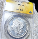 1882-O Morgan Silver Dollar ANACS - MS 60 PL
