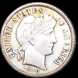 1910 Barber Silver Dime ABOUT UNCIRCULATED