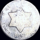 1852 Three Cent Silver NICELY CIRCULATED