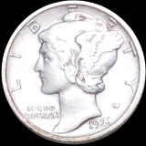 1921-D Mercury Silver Dime ABOUT UNCIRCULATED
