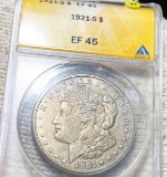 1921-S Morgan Silver Dollar ANACS - EF45