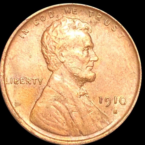 1910-S Lincoln Wheat Penny CLOSELY UNCIRCULATED