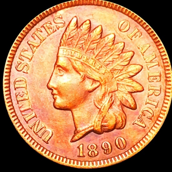 1890 Indian Head Penny CLOSELY UNCIRCULATED