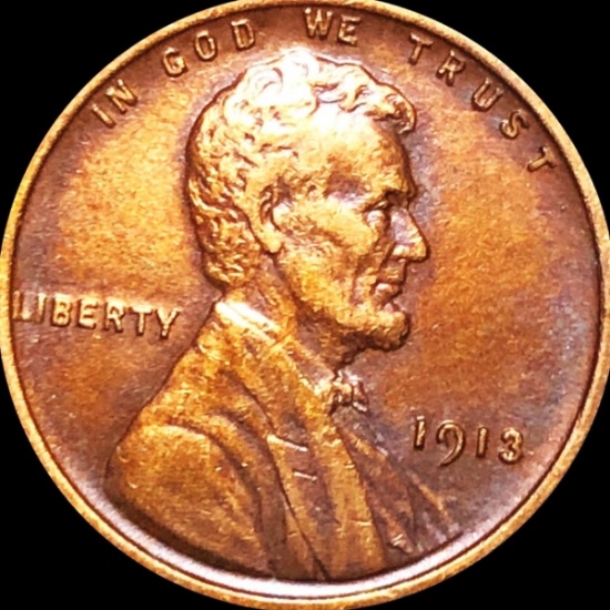 1913 Lincoln Wheat Penny NEARLY UNCIRCULATED