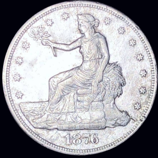 1876-S Silver Trade Dollar ABOUT UNCIRCULATED