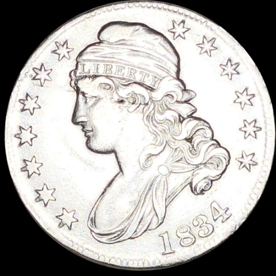 1834 Capped Bust Half Dollar NEARLY UNCIRCULATED