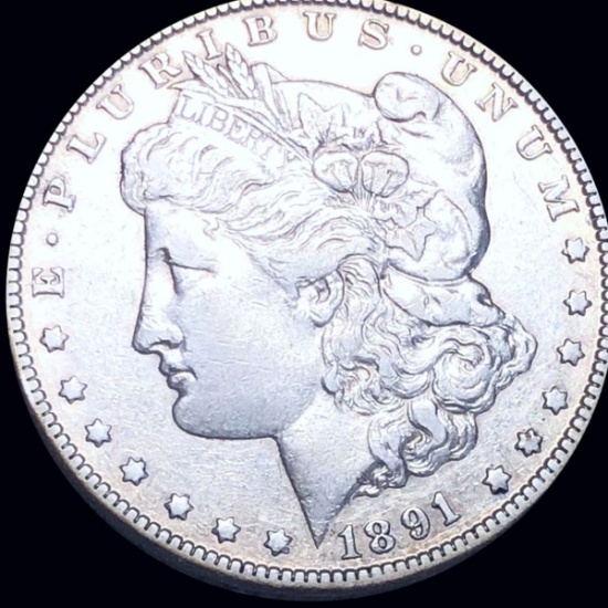 1891 Morgan Silver Dollar CLOSELY UNCIRCULATED