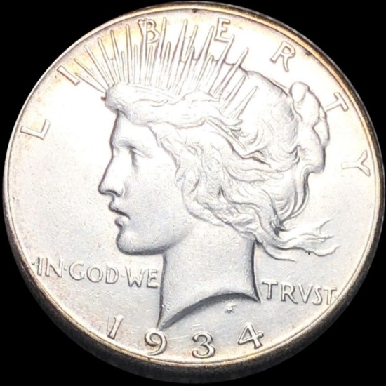 1934-S Silver Peace Dollar ABOUT UNCIRCULATED