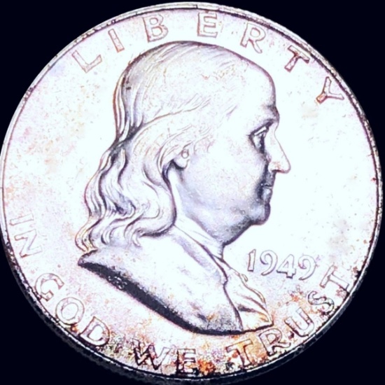 1949-S Franklin Half Dollar CLOSELY UNCIRCULATED