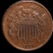 1864 Two Cent Piece AU++